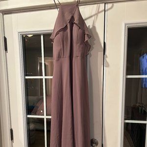 Mauve Floor length bridesmaid Dress